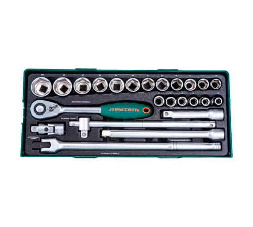 Набор торцевых головок 1/2"DR 10-32 мм 24 предмета (ложемент) Jonnesway S04H4524ST (S04H4524SP)