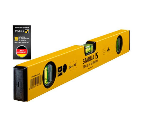 Уровень STABILA тип 70-2, 40см, 3 глазка, точность 0,5 мм/м 14187