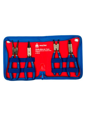 Набор съемников для стопорных колец (4 предмета в футляре на молнии) МАСТАК 033-4Z