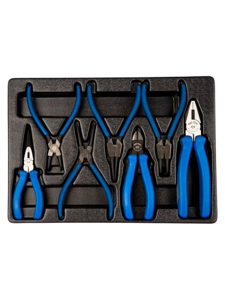 Набор съемников стопорных колец, плоскогубцев и бокорезов KING TONY 7 предметов 9-40207GP