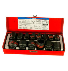 Набор ударных шестигранных торцевых головок 1/2", 3/8" - 1-1/4", 14шт KING TONY 4414SP