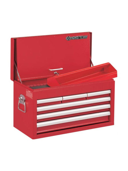 Инструментальный ящик, 6 ящиков и отсек, красный KING TONY 87411-6B