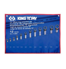 Набор накидных ключей, 6-32 мм, чехол из теторона, 12 предметов KING TONY 1712MRN