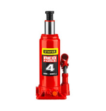Бутылочный гидравлический домкрат Stayer RED FORCE 4т, 195-380 мм, в кейсе 43160-4-K 43160-4-K_z01