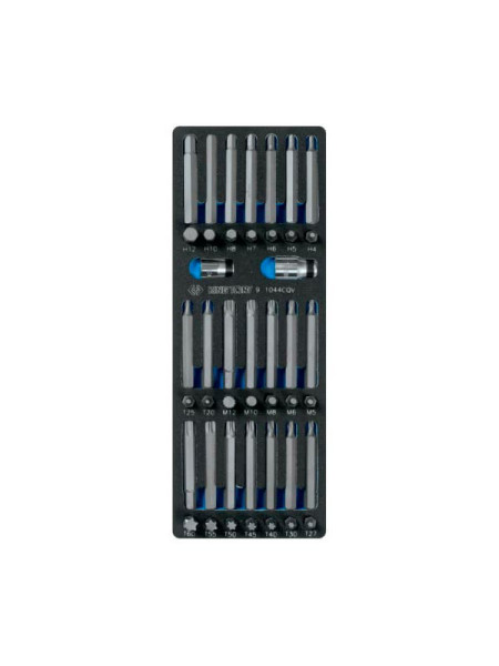 Набор вставок бит 10 мм TORX, SPLINE, HEX, ложемент, 44 предмета KING TONY 9-1044CQV