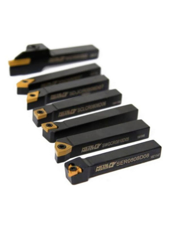 Набор резцов со сменными твердосплавными пластинами TiN (7 шт; 8 мм) MetalMaster 18334