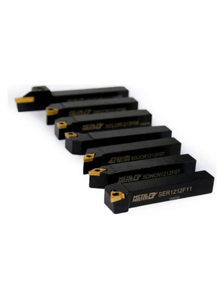 Набор резцов со сменными твердосплавными пластинами TiN (7 шт; 12 мм) MetalMaster 18336