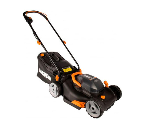 Аккумуляторная газонокосилка WORX 2х20В, 2 АКБ 4 А*ч, двойное ЗУ WG743E