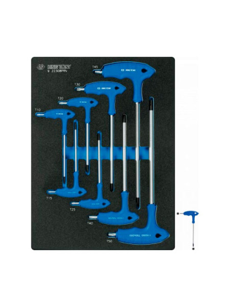 Набор ключей KING TONY Torx L-тип, ложемент, 8 предметов 9-22308TRV