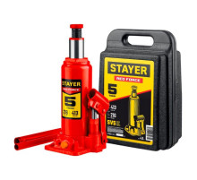 Бутылочный гидравлический домкрат Stayer RED FORCE 5т, 216-413 мм, в кейсе 43160-5-K_z01