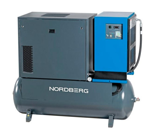Винтовой компрессор NORDBERG 11 кВт, 10 Бар, 1400л/мин, ресивер 500 л, осушитель NCS500/1400-10D