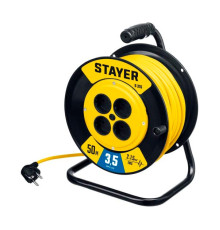 Силовой удлинитель на катушке Stayer S 225 ПВС 2x1.5 50м 3500Вт 55072-50