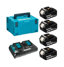 Набор PSK MKP3PG184 (4 аккумулятора BL1860B, зарядное устройство DC18RD, кейс MAKPAC тип 3) Makita 198094-8