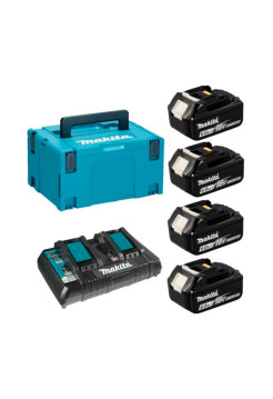 Набор PSK MKP3PG184 (4 аккумулятора BL1860B, зарядное устройство DC18RD, кейс MAKPAC тип 3) Makita 198094-8
