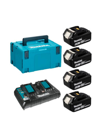 Набор PSK MKP3PG184 (4 аккумулятора BL1860B, зарядное устройство DC18RD, кейс MAKPAC тип 3) Makita 198094-8