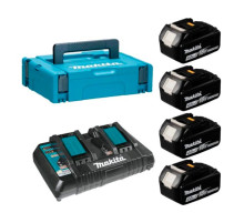 Набор PSK MKP2PM184 (4 аккумулятора BL1840B, зарядное устройство DC18RD, кейс MAKPAC тип 2) Makita 198489-5