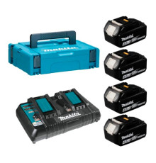 Набор PSK MKP2PM184 (4 аккумулятора BL1840B, зарядное устройство DC18RD, кейс MAKPAC тип 2) Makita 198489-5