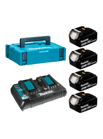 Набор PSK MKP2PM184 (4 аккумулятора BL1840B, зарядное устройство DC18RD, кейс MAKPAC тип 2) Makita 198489-5