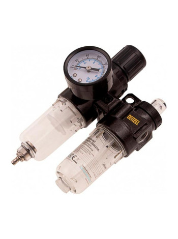 Блок подготовки воздуха регулятор-фильтр-лубрикатор FLR1500, 10 бар, 1500 л/мин, 1/4 Denzel 57469