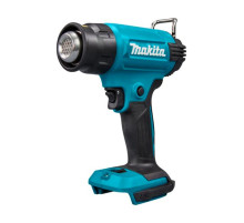 Аккумуляторный тепловой пистолет-фен Makita LXT 18В, 550 град, 2 скорости,6 режимов, насадки DHG181ZK