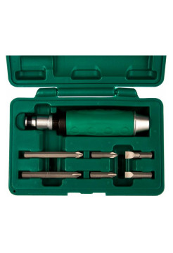 Ударная отвертка с битами Jonnesway AG010055A SL 8,10мм PH# 2,3 36мм и PH# 2,3 80мм, 7 пр. 48649