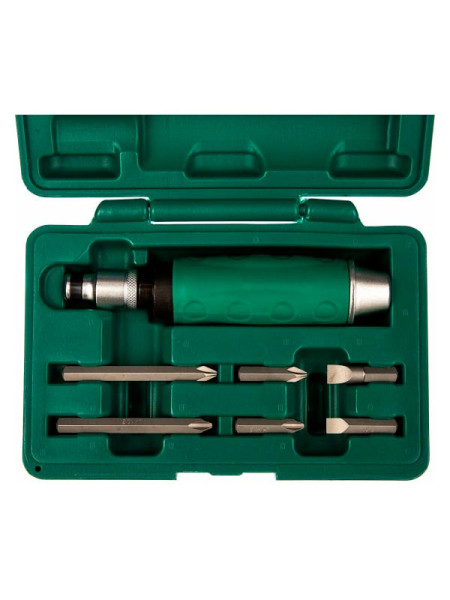 Ударная отвертка с битами Jonnesway AG010055A SL 8,10мм PH# 2,3 36мм и PH# 2,3 80мм, 7 пр. 48649