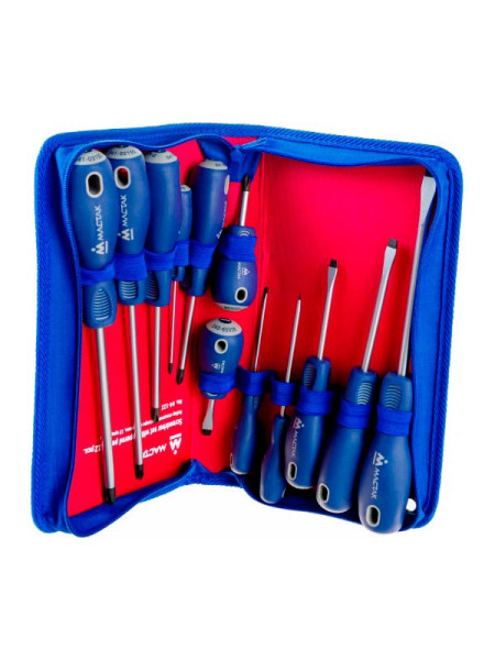 Набор отвёрток в футляре на молнии 12шт МАСТАК 04-12Z