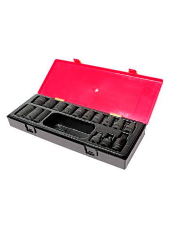 Набор шестигранных ударных торцевых головок 1/2" 10-24мм в кейсе 16шт JTC-K4161