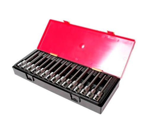Набор торцевых головок 1/2" TORX, HEX, SPLINE в кейсе 15шт JTC-K4152