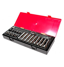 Набор инструментов TORX ключи E6-E24, головки E10-E24 в кейсе 24шт JTC-K4241