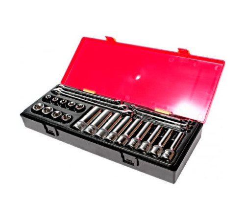 Набор инструментов TORX ключи E6-E24, головки E10-E24 в кейсе 24шт JTC-K4241