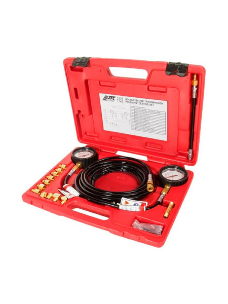 Тестер давления масла КПП с двумя манометрами в кейсе JTC-4250