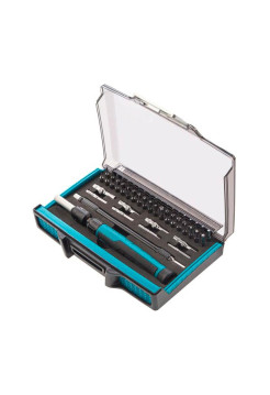 Отвертка с набором бит и торцевых головок для точных работ GROSS 48 шт., гибкий провод, CrMo 11599