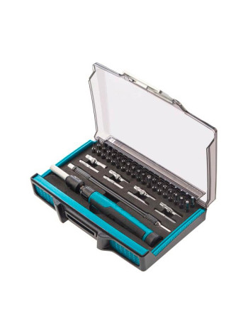 Отвертка с набором бит и торцевых головок для точных работ GROSS 48 шт., гибкий провод, CrMo 11599