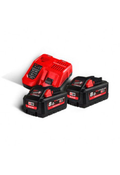 Энергокомплект M18 HNRG-802 (2 аккумулятора Li-ion, 18 В, 8 Ач+зарядное устройство M12-18 FC) Milwaukee 4933471073