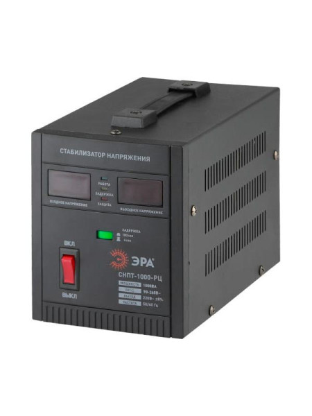 Стабилизатор напряжения ЭРА СНПТ1000РЦ переносной, ц.д., 90-260В/220В, Б0035294