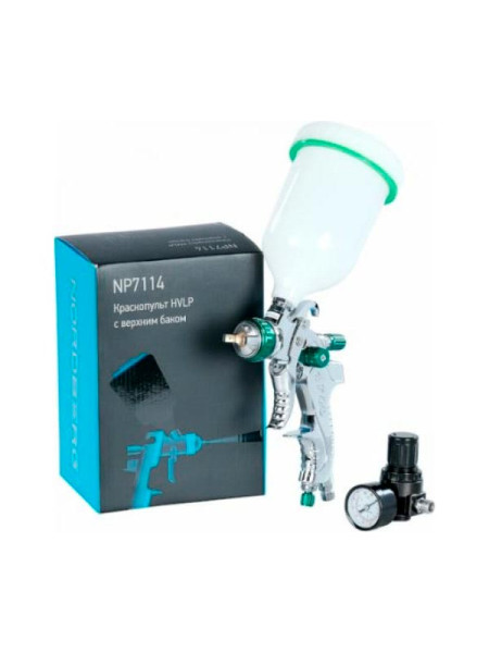 Краскопульт NORDBERG HVLP с верхним баком, сопло 1.4 мм NP7114 Краскопульт NORDBERG HVLP с верхним баком, сопло 1.4 мм NP7114