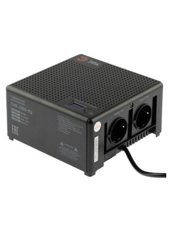 Компактный универсальный стабилизатор напряжения ЭРА CНК-2000-УЦ 140-260В/220В, 2000ВА Б0051112