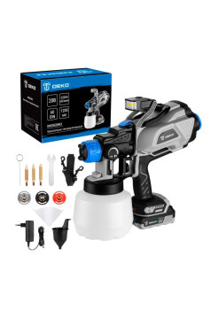 Аккумуляторный краскопульт DEKO DKSG20K3 20В, 1200 мл, 12.0Ач 063-4021