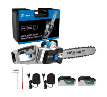 Цепная аккумуляторная пила DEKO DKCHS 40 pro в кейсе, 2x20 в, 2x4.0 ач, 2 зарядных устройства 3638 063-4357