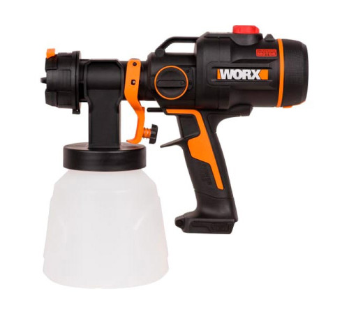 Аккумуляторный краскопульт WORX 20 В, без АКБ и ЗУ WX020.9