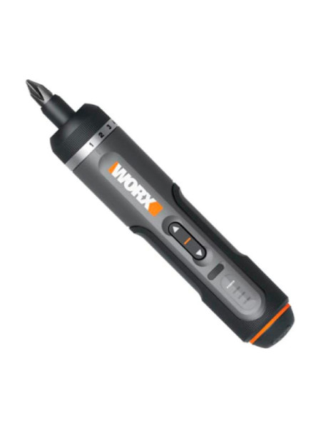 Аккумуляторная отвертка WORX 4В, 5Нм, 1,5Ач, набор оснастки WX242