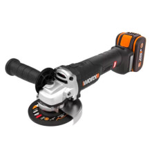 Угловая бесщёточная аккумуляторная шлифмашина WORX 115 мм, 20В, 4Ач х1, ЗУ 2А WX813