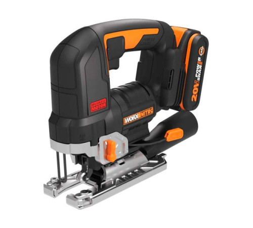 Аккумуляторный бесщеточный лобзик WORX 20 В, 2.5 Ачх1, ЗУ 2 А, кейс WORX WX542