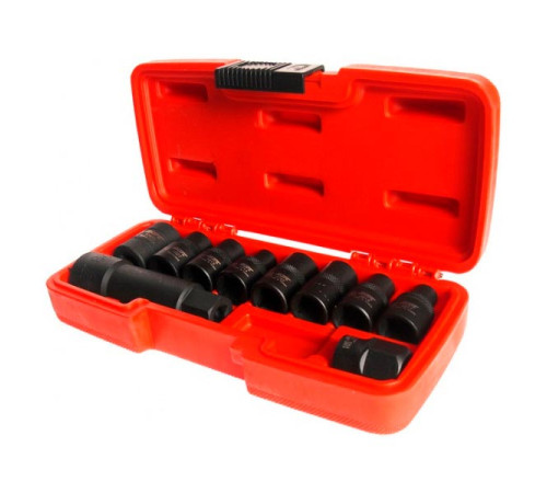 Набор специальных пятигранных головок 1/2",3/8" и RIBE 10шт JTC-4918S