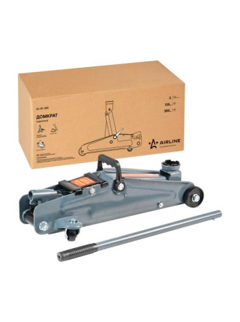 Подкатной домкрат AIRLINE 3т, MIN - 135 мм, MAX - 380 мм, AJ-3F-385