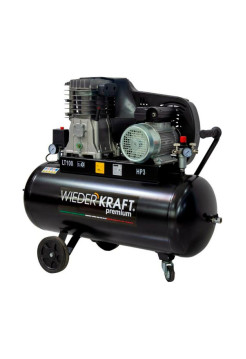 Воздушный ременной компрессор 100л 453л/мин WIEDERKRAFT WDK-91053