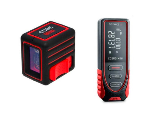 Комплект ADA: Лазерный уровень Cube MINI Basic Edition + дальномер лазерный Cosmo MINI А00585