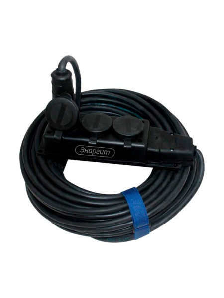 Силовой удлинитель шнур ЭНАРГИТ КГ 3х1,5 3 розетки 30 метров ip 44 вилка/колодка КГ315-30-3-44