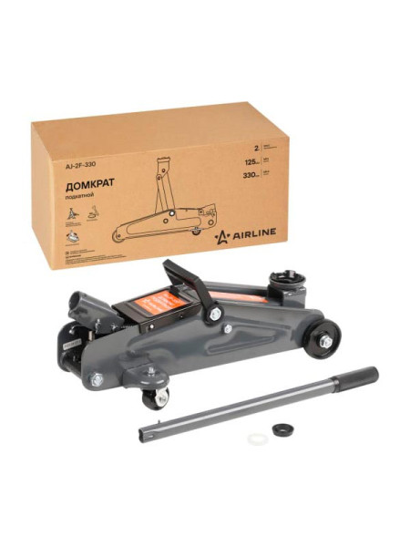 Подкатной домкрат AIRLINE 2 т, MIN - 135 мм, MAX - 330 мм AJ-2F-330